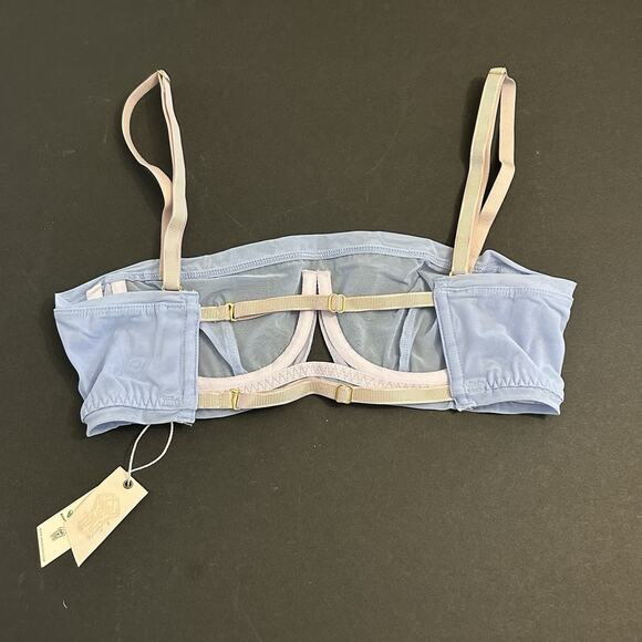 Free People We are HAH Wired Mesh Bra Periwinkle Blue Size 30-38 B - Picture 5 of 9